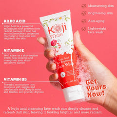 Koji White Kojic Acid Skin Lightening Face Wash (75g)