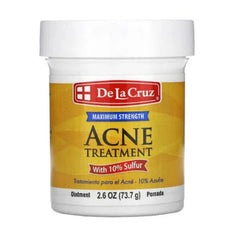 De La Cruz 10% Sulfur Acne Treatment Ointment for Drying and Deep Cleansing (73.7g)