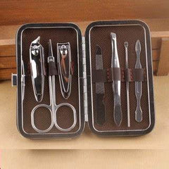 River One Pedicure Set (10 Pieces) Brown