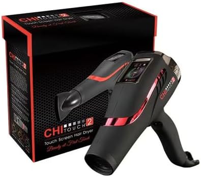 تشي تاتش 2 مجفف شعر بشاشة لمس 2000 واط (أسود / أحمر)