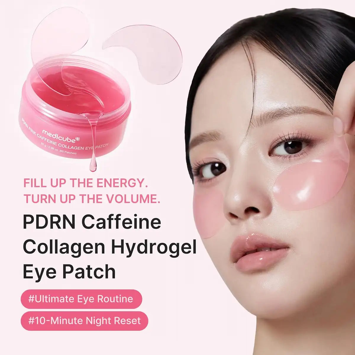Medicube PDRN Pink Caffeine Collagen Eye Patch – 60 Patches