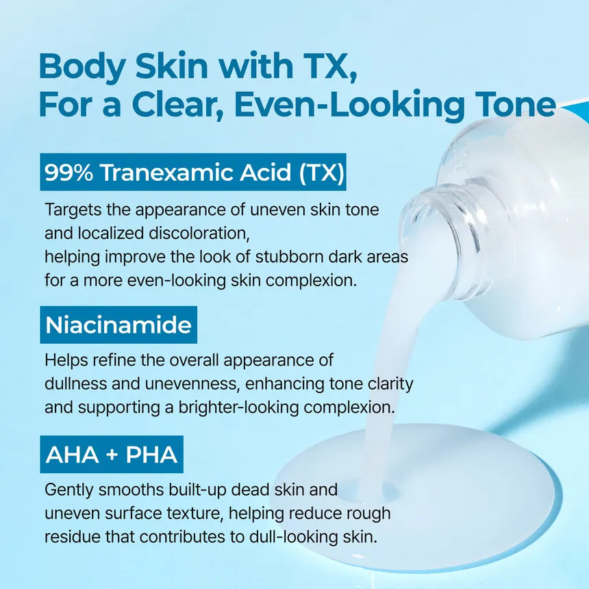 دكتور ميلاكسين بخاخ تقشير TX لتفتيح الجسم وتوحيد اللون وإزالة الجلد الميت بسهولة(200مل)