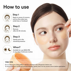 Abib Glutathione and Kojic Acid Eye Patches for Brightening Eye Area (60 Pieces)