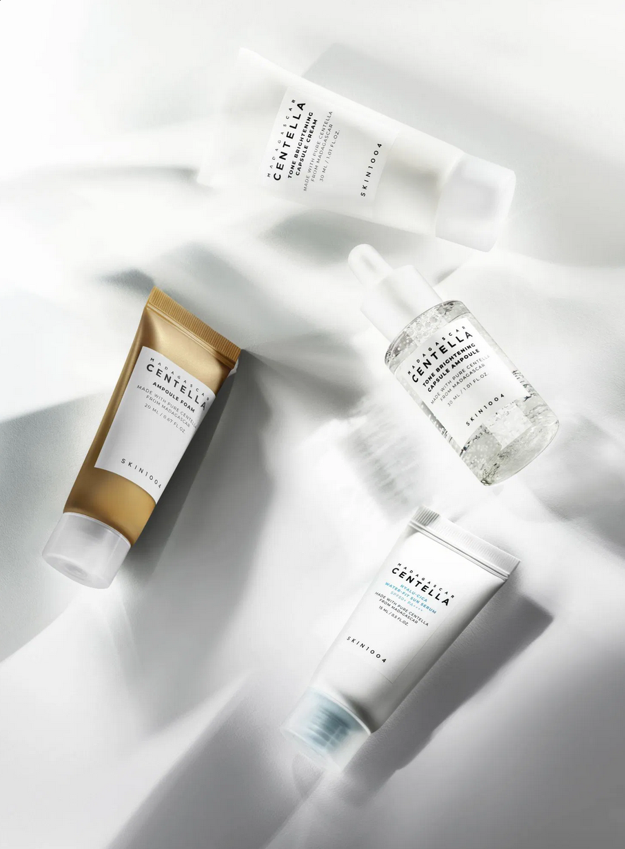 سنتيلا سكين 1004 مجموعة السفر للعناية بالبشرة لتوحيد اللون وتقليل البقع