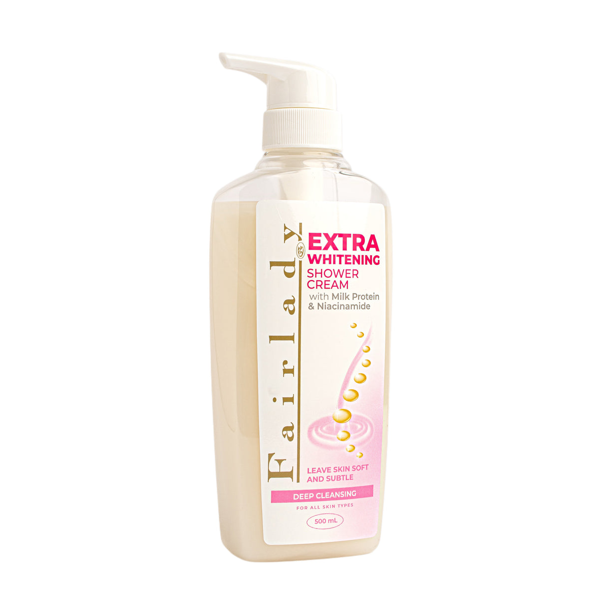 Fair Lady Shower Cream with Niacinamide and Milk Protein for Intensive Whitening (500ml)