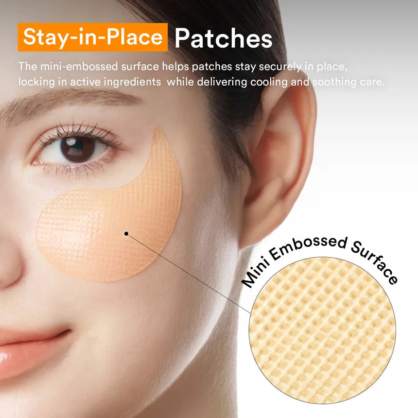 Abib Glutathione and Kojic Acid Eye Patches for Brightening Eye Area (60 Pieces)