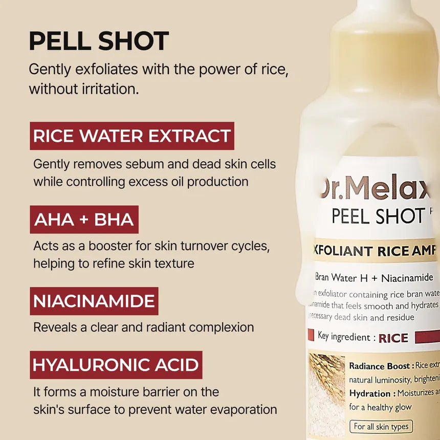 Dr. Melaxin Rice Lightening and Peeling Ampoule (80ml)