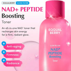  EQQUALBERRY  toner activated with NAD⁺ and peptides for skin freshness, hydration and elasticity (150ml)