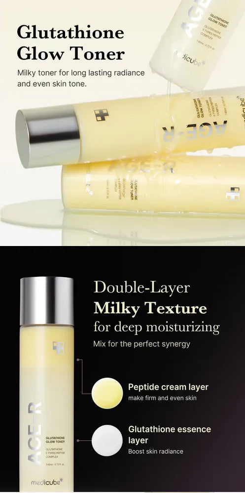 medicube - AGE-R Glutathione Glow Toner(140ml) Cuddluxe medicube - AGE-R Glutathione Glow Toner(140ml) Cuddluxe