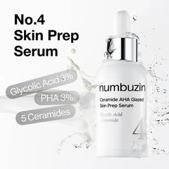 Numbuzin Skin prepping serum with gentle exfoliation and ceramides (30ml)