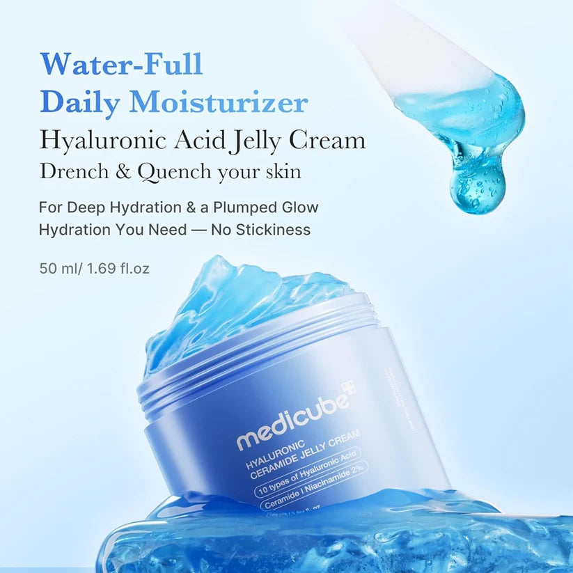 Medicube Hyaluronic Ceramide Jelly Cream for Hydration and Skin Barrier Support (50ml)