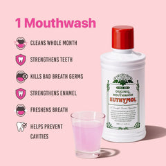 Euthymol Mouthwash Icy Mint 0% Alcohol (500ml)