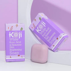 Koji White Skin Lightening Soap with Kojic Acid and Hyaluronic Acid (80g x 2)