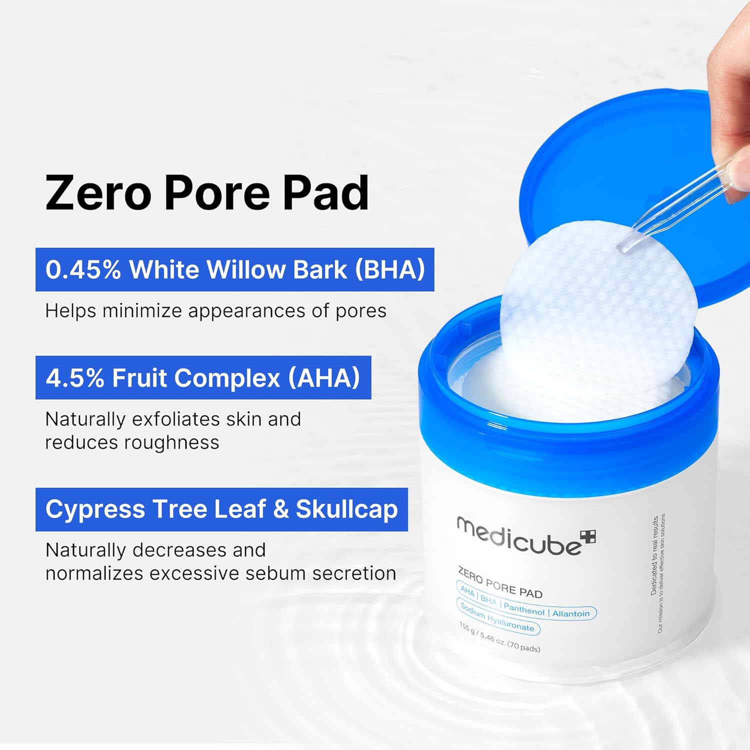 Medicube Zero Pore Pads – Clarifying, Sebum-Control, Pore-Tightening, and Soothing (70 Pads)