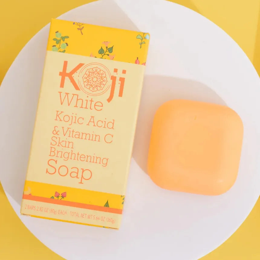 Kojie White Kojic Acid & Vitamin C Soap for Skin Lightening & Radiance (2*80g)