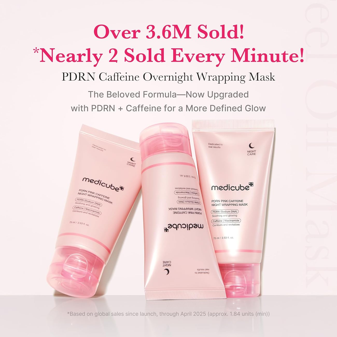 Medicube PDRN Pink Caffeine Overnight Wrapping Mask 75g 