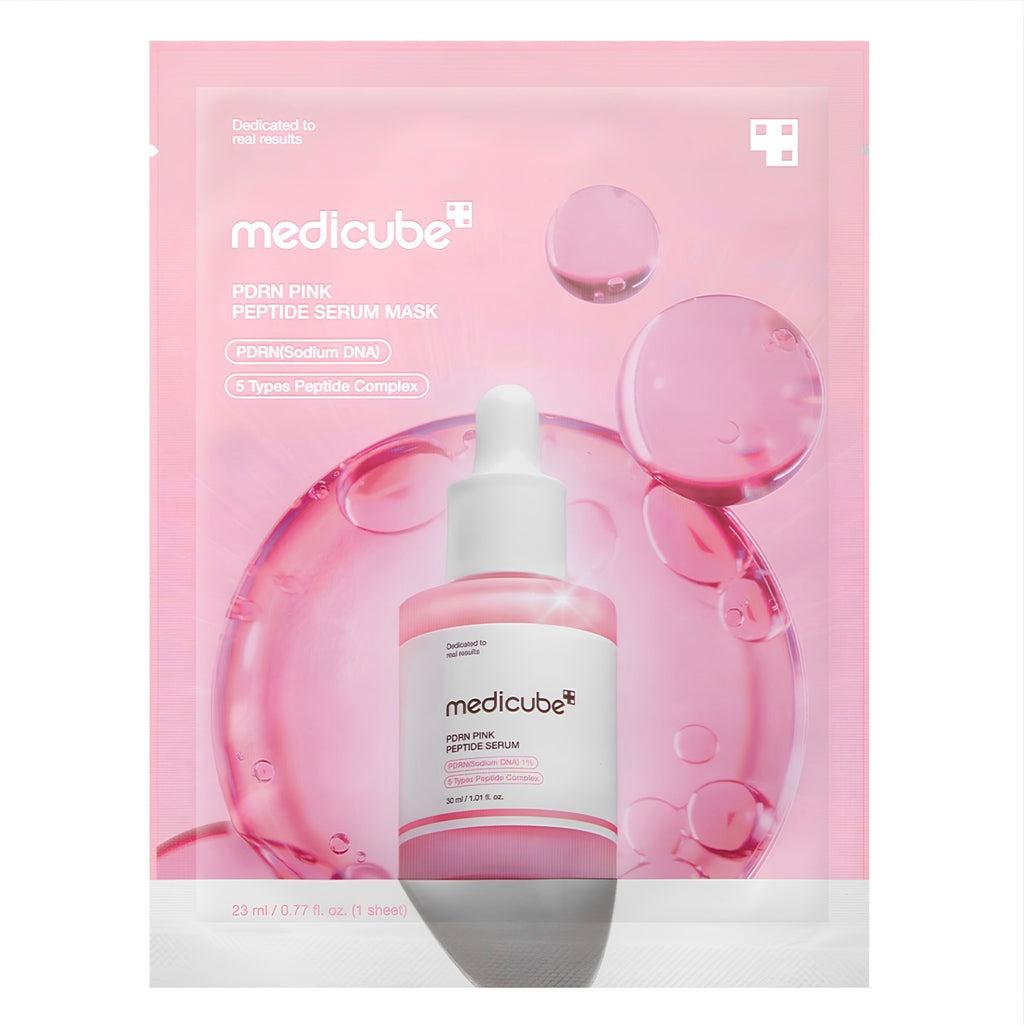 MediCube Pink Salmon Peptide Ampoule Mask for Hydration and Glow (4 pieces)