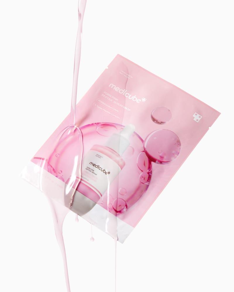 MediCube Pink Salmon Peptide Ampoule Mask for Hydration and Glow (4 pieces)