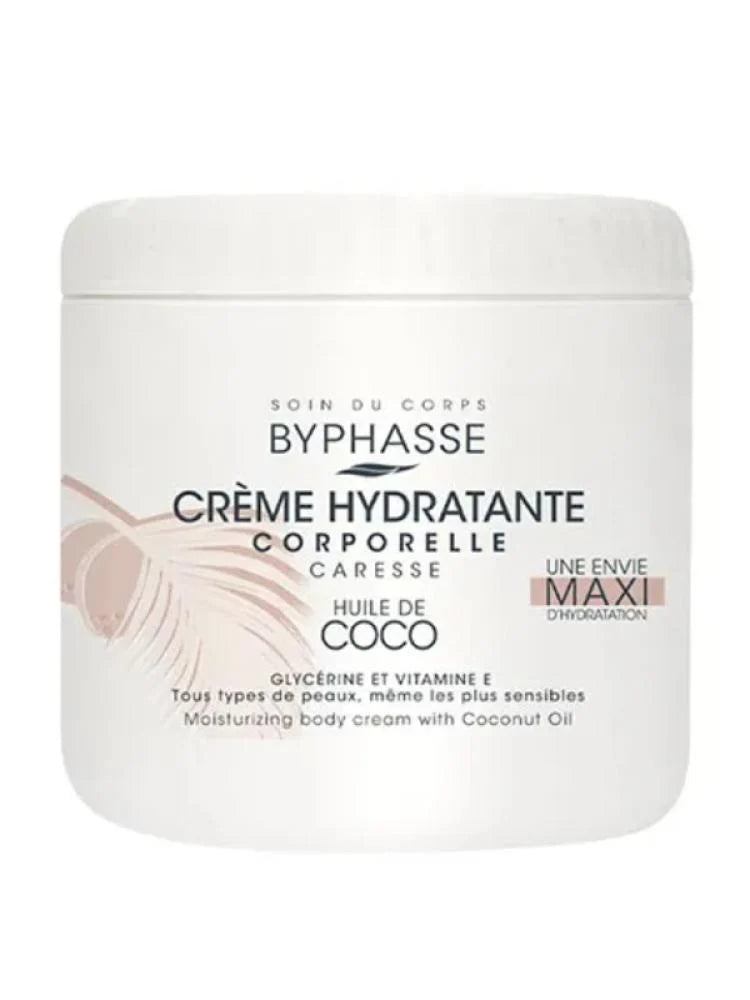 Byphasse كريم ترطيب الجسم بزيت جوز الهند(500مل)