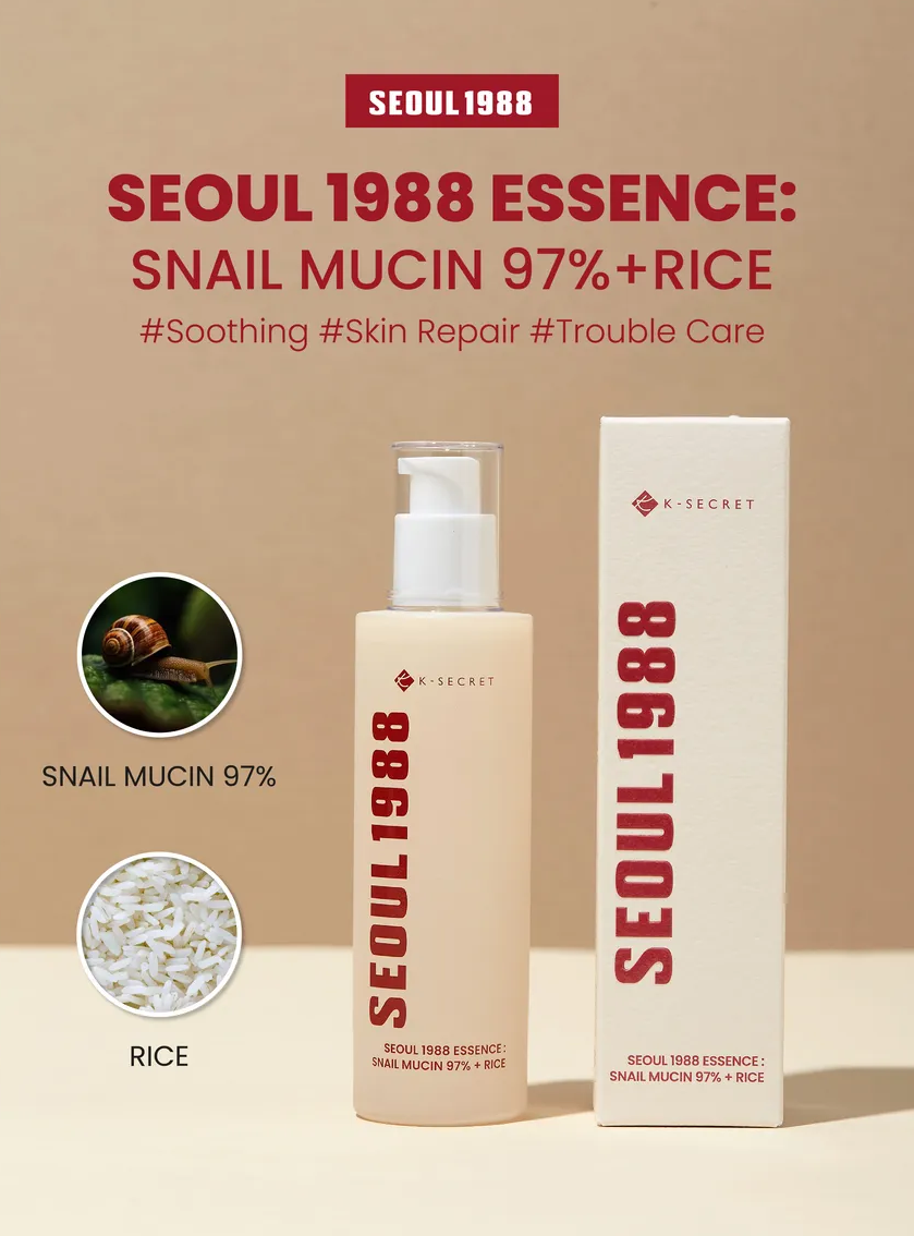 Seoul 1988 Essence Snail &amp; Rice Moisturizing Cream (100ml)